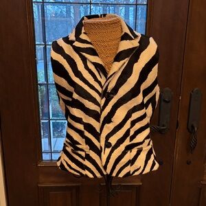 Ralph Lauren collection calf hair resembling zebra skin vest
